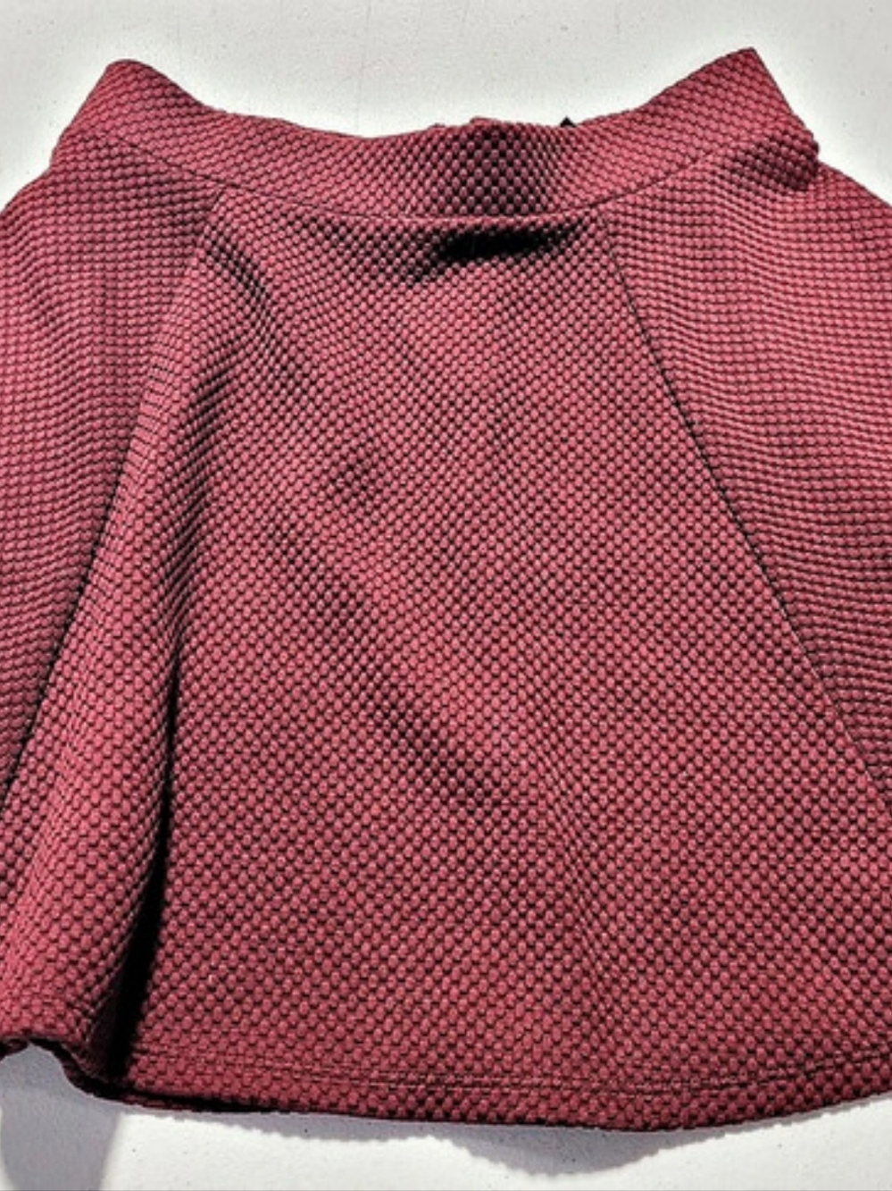 H&M Textured Circle Skirt in Red Size Small